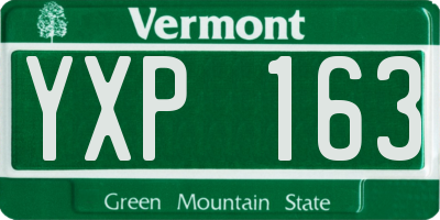 VT license plate YXP163