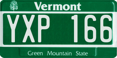 VT license plate YXP166