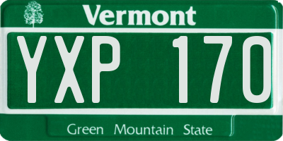 VT license plate YXP170
