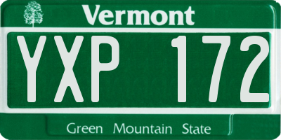 VT license plate YXP172