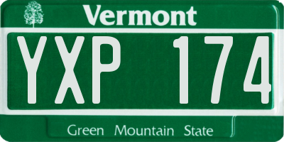 VT license plate YXP174