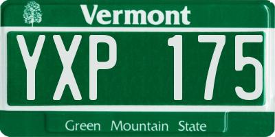 VT license plate YXP175