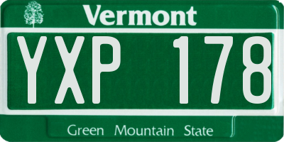 VT license plate YXP178