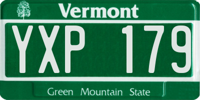VT license plate YXP179