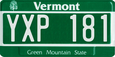 VT license plate YXP181
