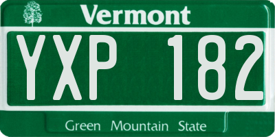 VT license plate YXP182