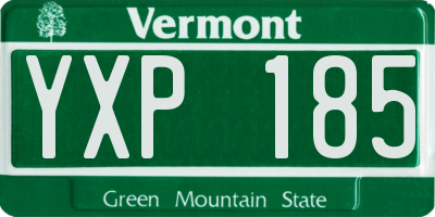 VT license plate YXP185