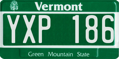 VT license plate YXP186