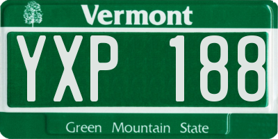 VT license plate YXP188