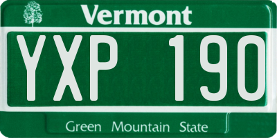 VT license plate YXP190
