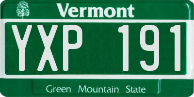 VT license plate YXP191