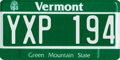 VT license plate YXP194