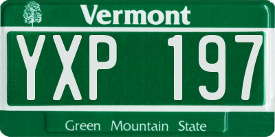 VT license plate YXP197