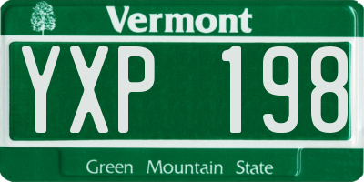 VT license plate YXP198