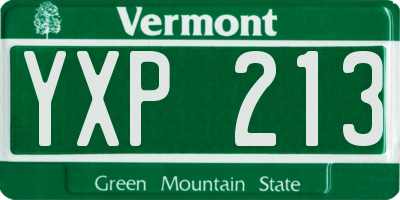 VT license plate YXP213