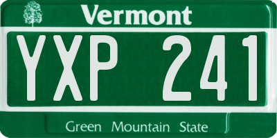 VT license plate YXP241