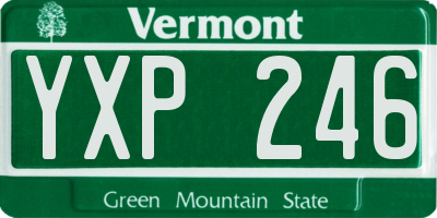 VT license plate YXP246