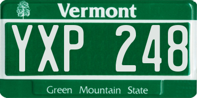VT license plate YXP248