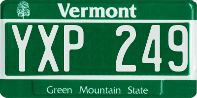 VT license plate YXP249