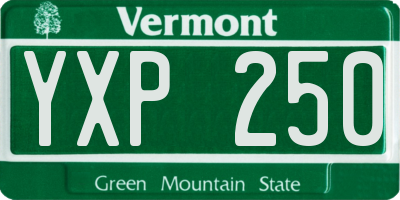 VT license plate YXP250