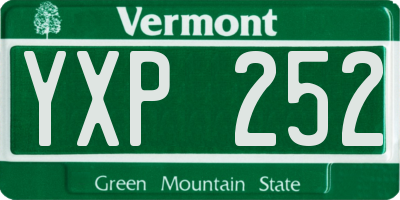 VT license plate YXP252
