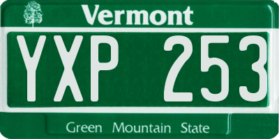 VT license plate YXP253