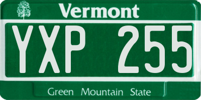 VT license plate YXP255
