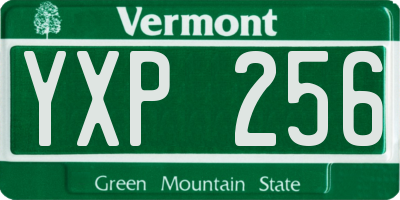VT license plate YXP256