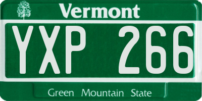 VT license plate YXP266