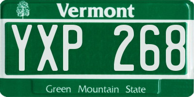 VT license plate YXP268