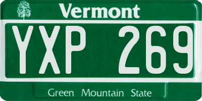 VT license plate YXP269