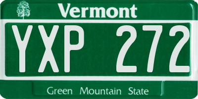 VT license plate YXP272