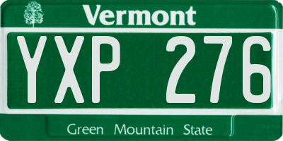 VT license plate YXP276