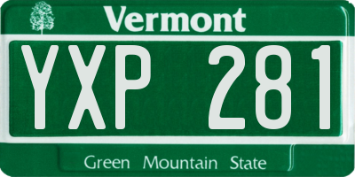 VT license plate YXP281