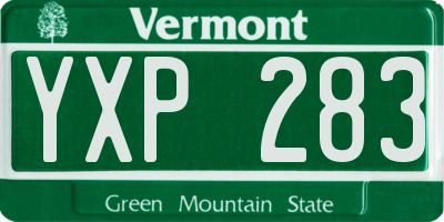 VT license plate YXP283