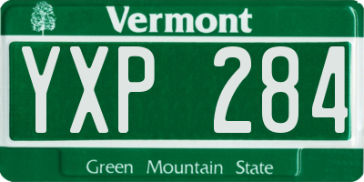 VT license plate YXP284