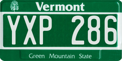 VT license plate YXP286