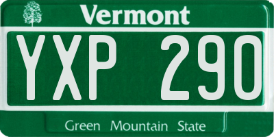 VT license plate YXP290