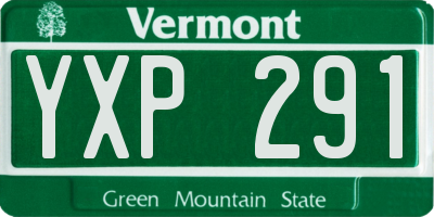 VT license plate YXP291