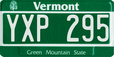 VT license plate YXP295