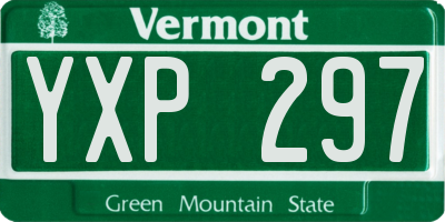 VT license plate YXP297