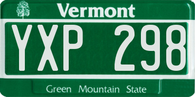 VT license plate YXP298