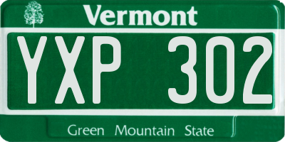 VT license plate YXP302