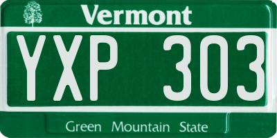 VT license plate YXP303