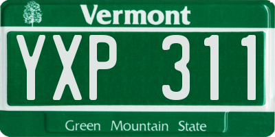 VT license plate YXP311