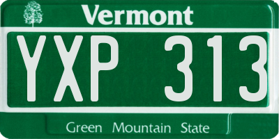 VT license plate YXP313