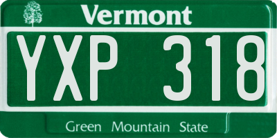 VT license plate YXP318