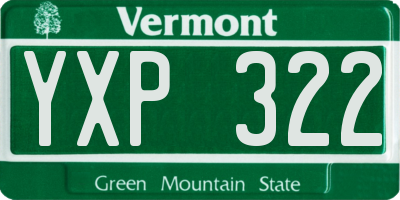 VT license plate YXP322