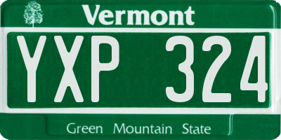 VT license plate YXP324
