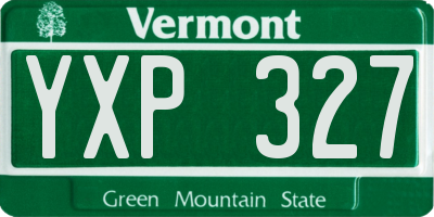 VT license plate YXP327